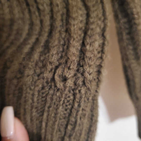 Madewell Uphill Olive Green Ribbed Sweater - Picture 5 of 8
